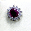 2.02 Ct Vivid Ruby & 0.38 Ct VVS1 Diamonds in 18K White Gold