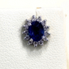 2.24 Ct Royal Blue Sapphire & 0.50 Ct VVS1 Diamond Studs in White Gold