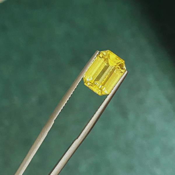 4.21 Ct Unheated Vivid Yellow Sapphire