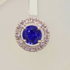 1.20 Ct Blue Sapphire & 0.27 Ct Diamond Stud Earrings