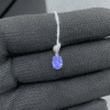 1.23 Ct Blue Sapphire Pendant in 18K White Gold 2