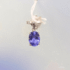 1.23 Ct Blue Sapphire Pendant in 18K White Gold
