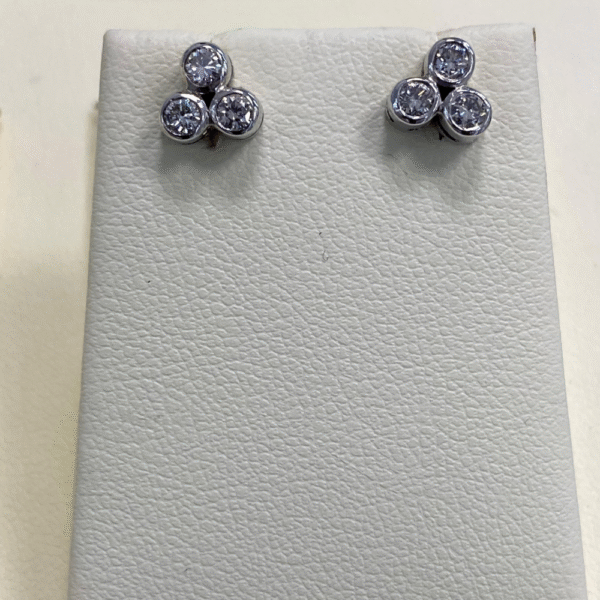 VVS2 Diamond Studs in 18K White Gold