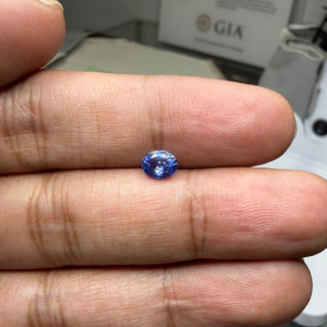 0.71 Ct Unheated Oval Blue Sapphire