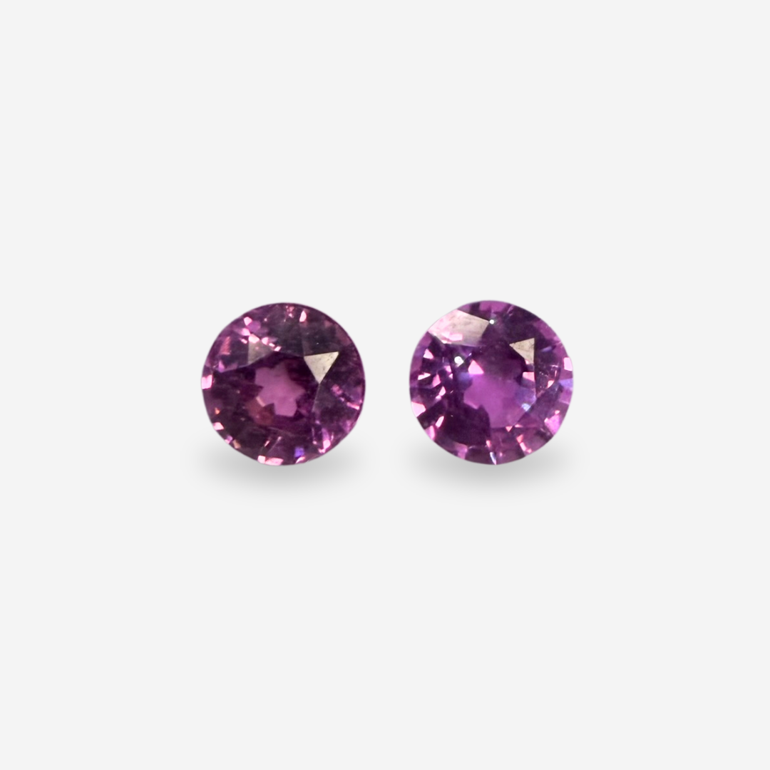 1.37 Ct Round Pink Pair (H)