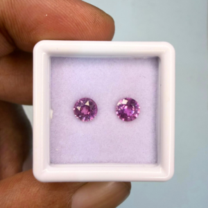 1.37 Ct Round Pink Pair (H)