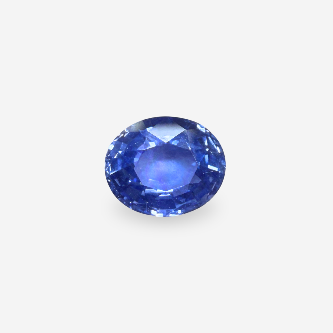 2.95 Ct Unheated Blue Oval
