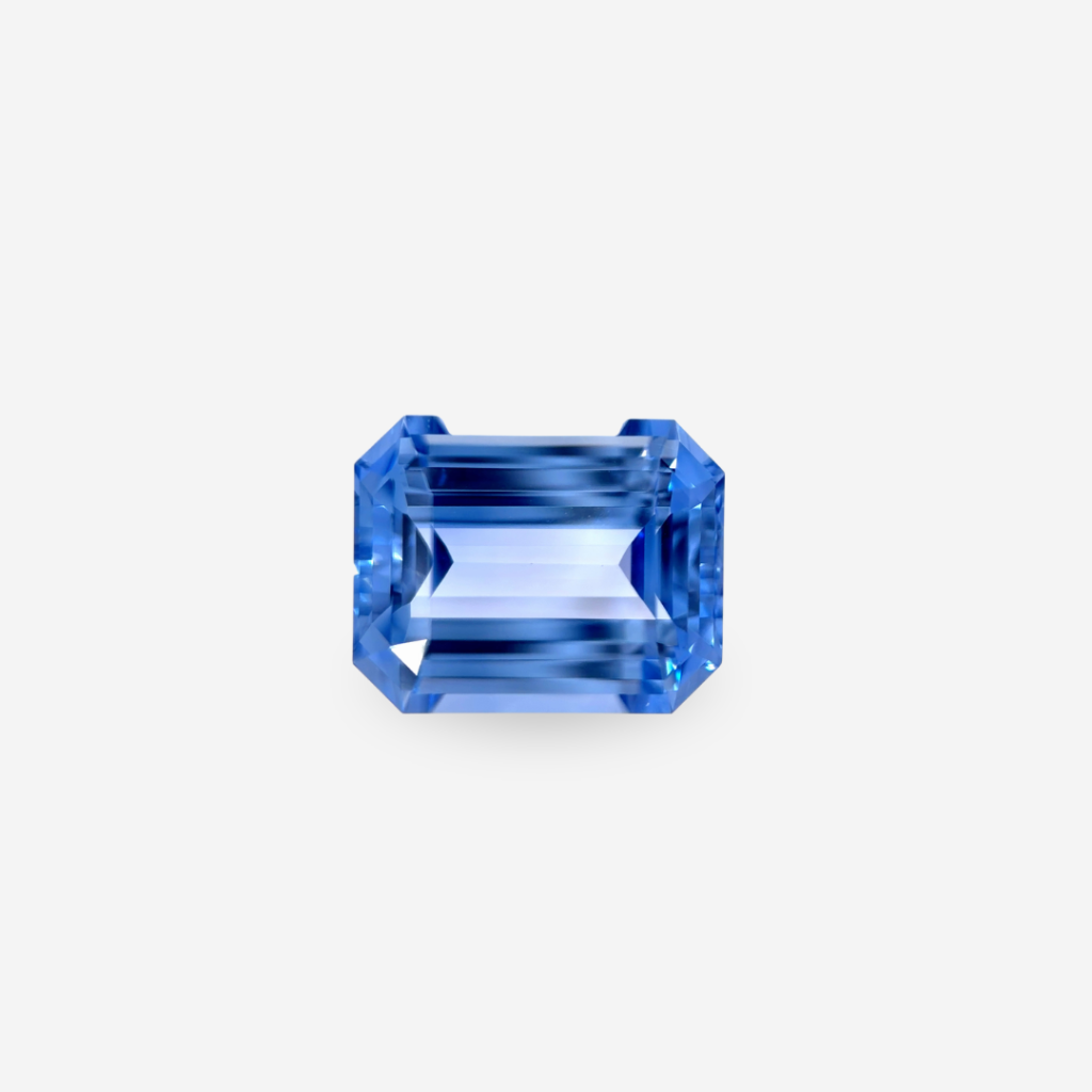 6.73 Ct Heated Octagon Blue Sapphire